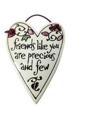 Spooner Creek Friendship Heart Hanging Wall Plaque Michael Macone 2011 Gift